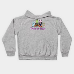 Cute Kid's - The Boo Crew - Cartoon Monsters - Trick or Treat Kids Hoodie